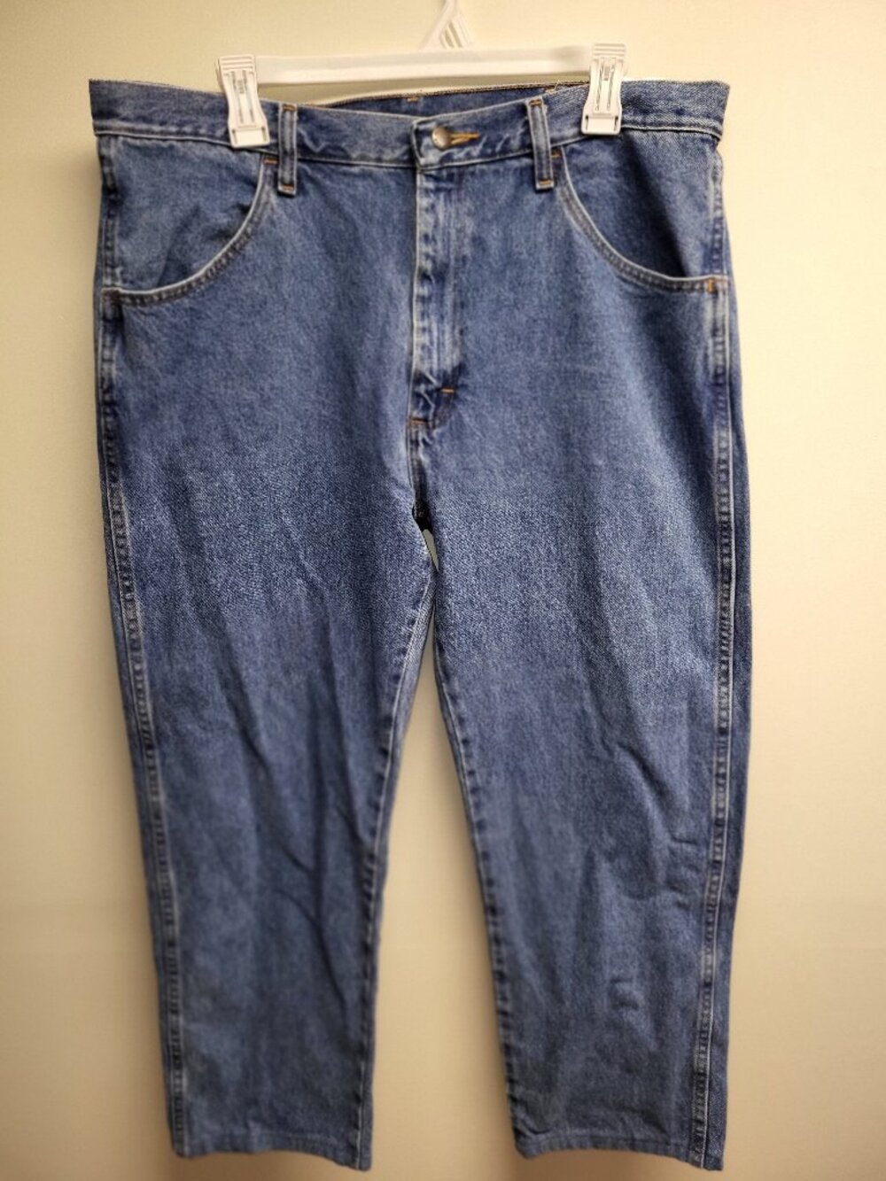Rustler Men's Blue Denim Jeans Size 36x30 Classic Fit